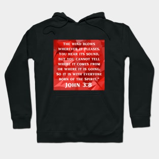 Bible Verse John 3:8 Hoodie